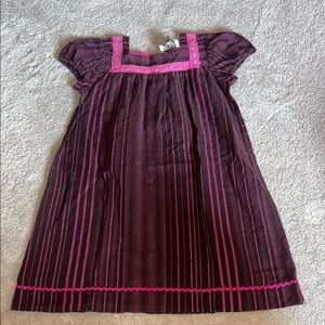 Sophie Catalou Adorable Striped Kids Dress in Pink and Purple